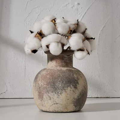 Zdjęcie produktu dla Omgoods - Ceramiczna waza w stylu rustykalnym - 15 cm, dekoracyjna waza do kwiatów do użytku wewnątrz