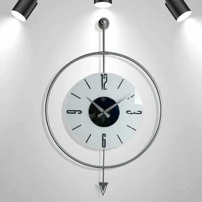 Obrázok produktu pre Opviq, elegantné kovové nástenné hodiny, 50 x 80 cm, s kyvadlom – štýlové a moderné