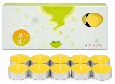 10 Citronellakerzen aus Sojawachs, 40 Stunden Brenndauer
