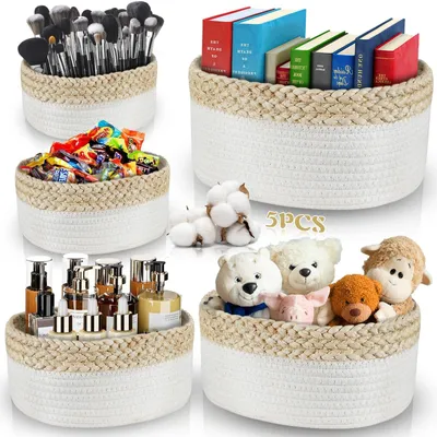 Image de Lot de 5 paniers de rangement
