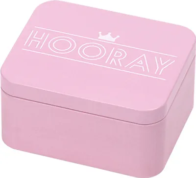 Produktbild von BIRKMANN Geschenkbox mit Spruch, rosa, 12 x 10 cm, H 6 cm, aus robustem Weißblech, 438118