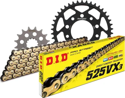 Immagine prodotto di Kit catena D.I.D 525VX3 con 124 maglie, compatibile con Honda CRF 1100 Africa Twin dal 2020 al 2022