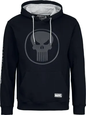 Produktbild von The Punisher Kapuzenpullover Herren Skull Logo schwarz/grau L