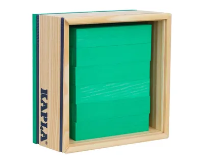 Image de KAPLA® cubes en bois 40 cubes vert clair dans boîte en bois #1
