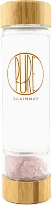Zdjęcie produktu dla BrainMax Pure® Szklana butelka z różowym kwarcem, 500 ml