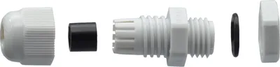 Produktbild von 1 Stück IP67 Kabelverschraubung, wasserdicht mit Gegenmutter, metrisch M12 x 1,5 für 3 - 6,5mm Kabeldurchmesser, grau