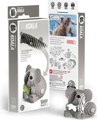 Image de EUGY 3D Bastelset Koala (Miniatur-Tierfigur, aus Wellkarton) 650016