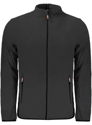 Imagen del producto de Sudadera de forro polar elegante para hombre, con cremallera y color negro