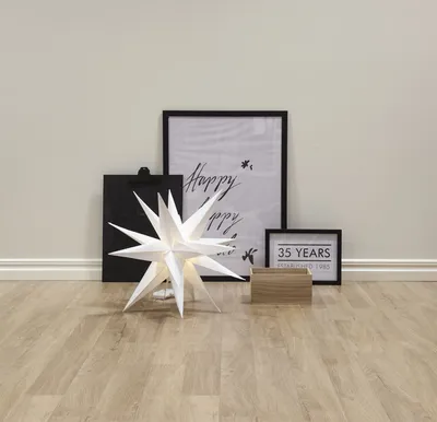 Produktbild von Gwiazda wisząca biała 3D Led ALICE 57 cm na baterie