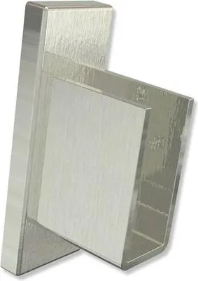 Produktbild von Interdeco Wandlager / Nischenträger für Gardinenstangen 14 x 35 mm Edelstahl-Optik