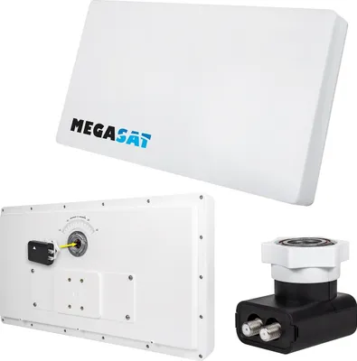 Produktbild von Megasat Flachantenne PROFI Line H30 D2 Twin inkl. Fensterhalterung neueste Generation mit besten Empfangswerten für HD und SD TV (einfache und stabile Montage)