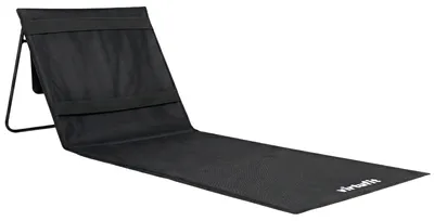 Produktbild von VirtuFit Strandmatte Schwarz 166x55 cm, klappbar, Rückenlehne