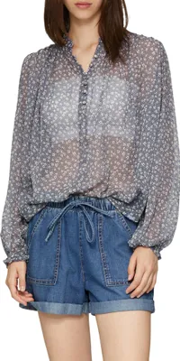 Produktbild von QS Damen Chiffon-Bluse 28864-36, 28864-40, 28864-42 QSS-2149904 grey/black 40