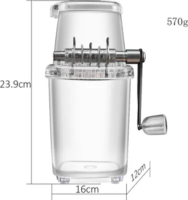 Zdjęcie produktu dla Manual Ice Crusher Portable Hand Crank Manual Household Ice Shaver Machine Kitchen Tool