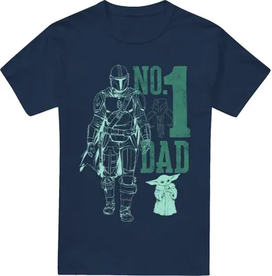 Obrázek produktu pro Star Wars: The Mandalorian - Pánské tričko "No. 1 Dad" TV3765 (S) (námořnická modrá)
