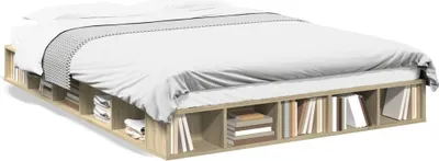 Immagine prodotto di vidaXL Struttura per letto in rovere Sonoma 150x200 cm Materiale a base di legno