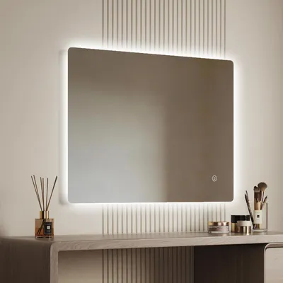 Immagine prodotto di Specchio da bagno EMKE Specchio da bagno a LED specchio da parete con illuminazione 100x60cm 3 luci colore dimmerabile specchio luminoso interruttore a sfioramento funzione memoria specchio da trucco