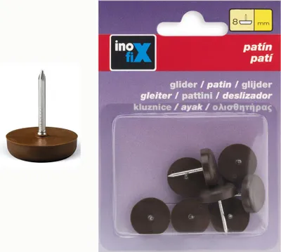 Produktbild von Plastiqx8 Gummirolle mit 18 mm Diamantnagel, braun – Inofix