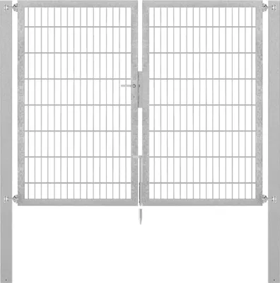 Image de Alberts 636494 Porte double Flexo avec accessoires, galvanisée à chaud, largeur 200 cm, hauteur 160 cm
