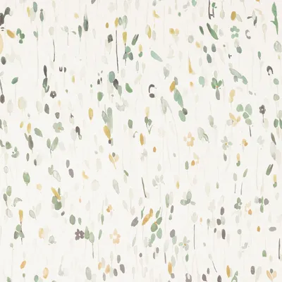 Produktbild von Dekostoff Meterware Baumwollstoff Aziza2 Aquarell ecru grün 1,40m