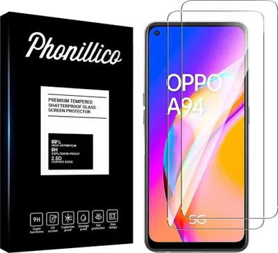 Produktbild von Hartglas für Oppo A94 5G  [2 Stück] Displayschutzfolie Screen Protector Film Anti-Kratzer Glas Resistant Phonillico®