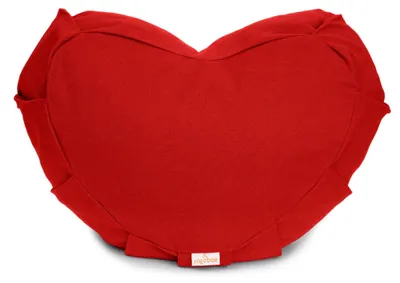 Produktbild von yogabox Meditationskissen Zafu ZEN Halbmond BASIC mit ZIP - rot 42 x 42 x 15 cm  Buchweizenschalen