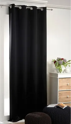 Produktbild von Verdunklungsgardine mit Ösen (Schwarz), Größe: 270x235cm