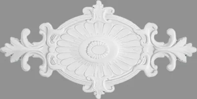 Produktbild von PROVISTON | Stuckrosette | Polystyrol | Durchmesser 590 x 310 mm | Weiß | Deckenrosette