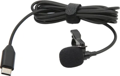 Produktbild von Kabelloses Lavalier-Mikrofon – 34 dB Metall-Ansteckmikrofon für Insta360 ONE R Typ C Smartphone 1,5 m