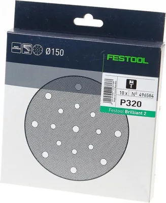 Productafbeelding van Festool Briljant2 STF Schuurschijf - 150 mm - Korrel P320 - 10 stuks