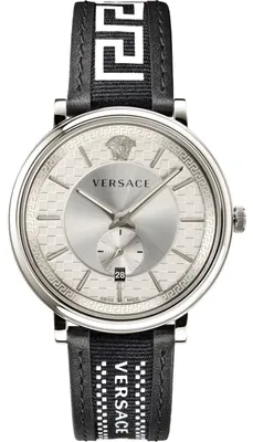 Produktbild von Versace VEBQ01219 V-Circle Greca Edition silber schwarz Armband Uhr Herren