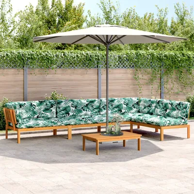 Produktbild von Maison Exclusive - 5-tlg. Garten-Sofagarnitur aus Paletten mit Kissen Akazienholz