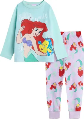 Immagine prodotto di La Sirenetta - pigiama con pantaloni lunghi per bambina NS9398 (104) (blu/viola)