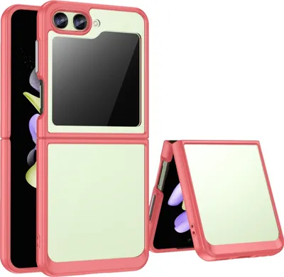 Produktbild von Mobigear Crystal  Samsung Galaxy Z Flip 5 Hülle Hardcase Backcover - Transparent / Rot