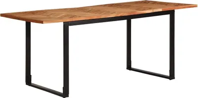 Image de Table à manger 180x90x75 cm bois massif d'acacia