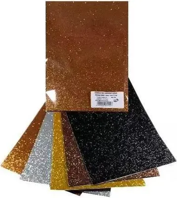 Obrázek produktu pro Pěnová mikroguma třpytivá samolepicí 20x30cm 5 ar