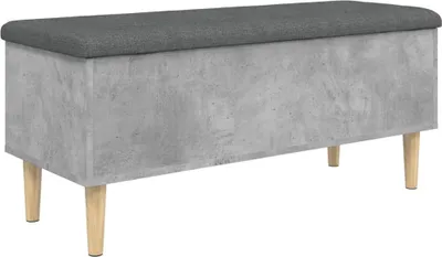 Obrázek produktu pro vidaXL Lavice s úložným prostorem betonová šedá 102x42x46 cm materiál na bázi dřeva