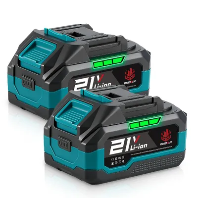 Produktbild von ONEVAN 2x Onevan 3.0Ah Li-Ion Akku Ersatzbatterie, sicheres BMS-System, Ladeanzeige, ideal für Heimwerker- und Gartenwerkzeuge
