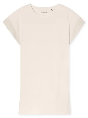 Imagen del producto de Camisón de mujer Schiesser, color blanco roto, talla 48, longitud aproximada 90 cm. (Artículo: ST)