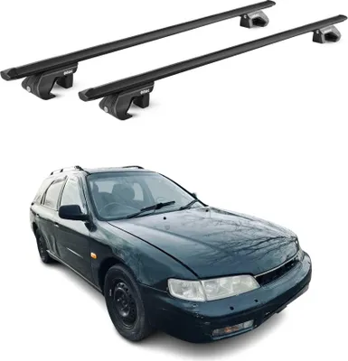 Image de Barres de toit transversales pour Honda Accord Break CE 1994-97 Alu Noir 2x ABE