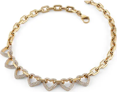 Produktbild von Damen Gold Guess Herz Halskette 46cm