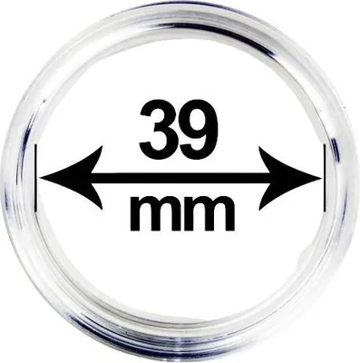 Obrázek produktu pro Kapsle (pouzdro) na mince, vnitřní průměr 39 mm