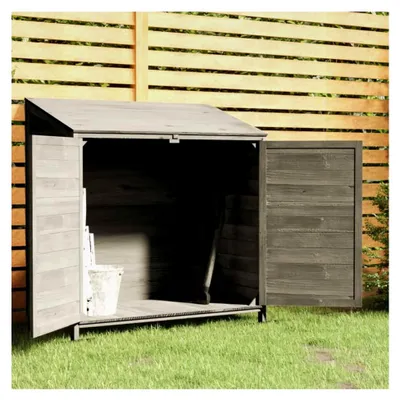 Produktbild von Gerätehaus Anthrazit 102x52x112 cm aus massivem Tannenholz