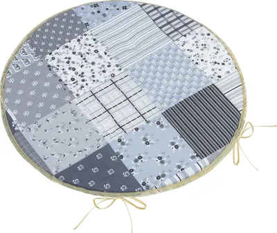 Obrázok produktu pre Adéla okrúhly hladký sedací vankúš – priemer 40 cm – sivá