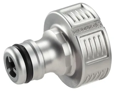 Produktbild von Gardena 18241-50, Schlauchanschluss, 3/4", Männlich/Weiblich, Metall, Silber
