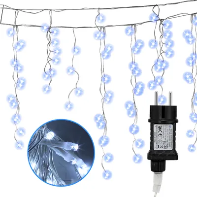 Produktbild von Izrielar 15M LED Eisregen Lichterkette Innen Lichtervorhang 600 LEDs Eiszapfen Weihnachtsbeleuchtung 8 Modi Weihnachtsdeko Party Garten Kaltweiß