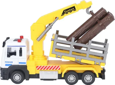 Produktbild von Holzfäller-Spielzeug, 1:32 Holzfällerfahrzeugmodell mit leichtem Musikeffekt für 6-Jährige, oben, Gelb
