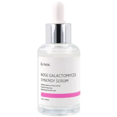 Zdjęcie produktu dla iUNIK Rose Galactomyces Synergy Serum 50ml - Wielozadaniowe serum do twarzy