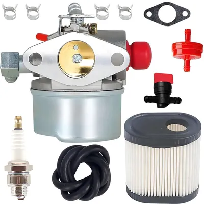 Imagen del producto de Omgoods - Carburador para motores Tecumseh LEV100, LEV105, LEV120 - Piezas para cortacéspedes