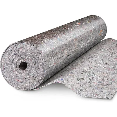 A roll of painter's fleece is shown on a white background.